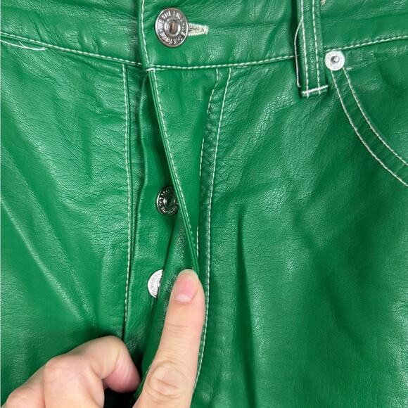 Free People The it Factor Vegan Pants in green Boho Hippie Pop of Color Goblin - Picture 3 of 9